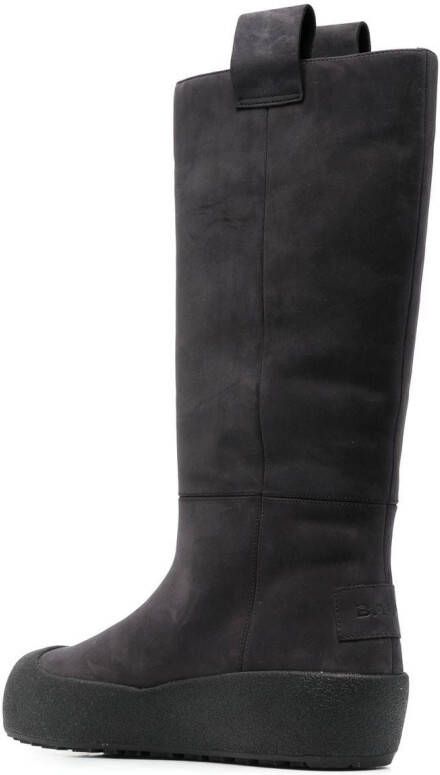 Bally lambskin mid calf boot Black