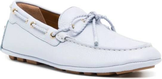 Bally leather boat loafers Blue