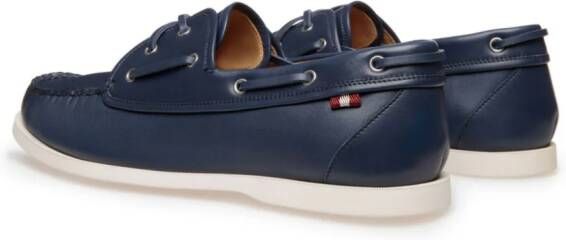 Bally leather boat shoes Blue