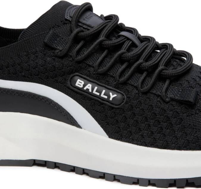 Bally logo-appliqué mesh-panelling sneakers Black
