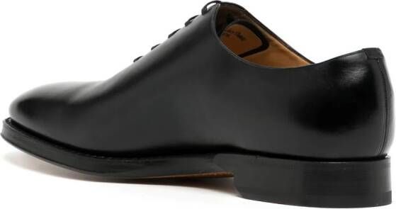 Bally logo-debossed leather derby shoes Black