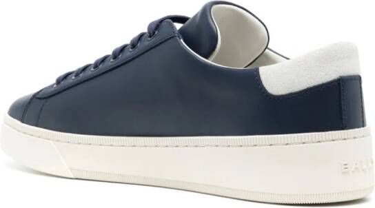 Bally logo-debossed leather sneakers Blue