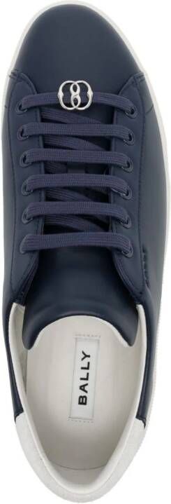 Bally logo-debossed leather sneakers Blue