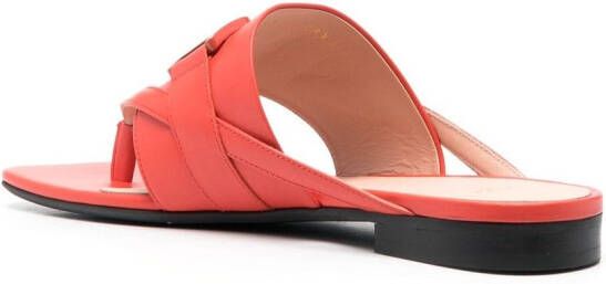 Bally logo-embellishment leather sandals Orange