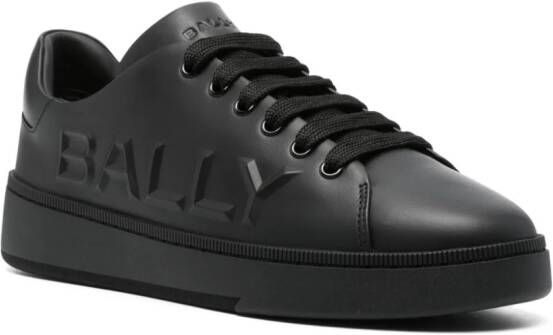 Bally logo-embossed leather sneakers Black