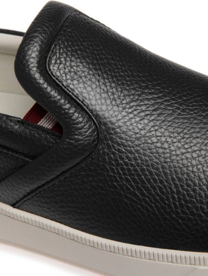 Bally logo-embossed leather sneakers Black