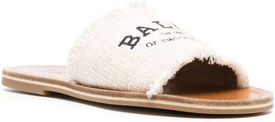 Bally logo-embroidered slide sandals Neutrals