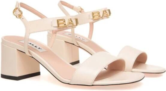 Bally logo-lettering leather sandals Neutrals