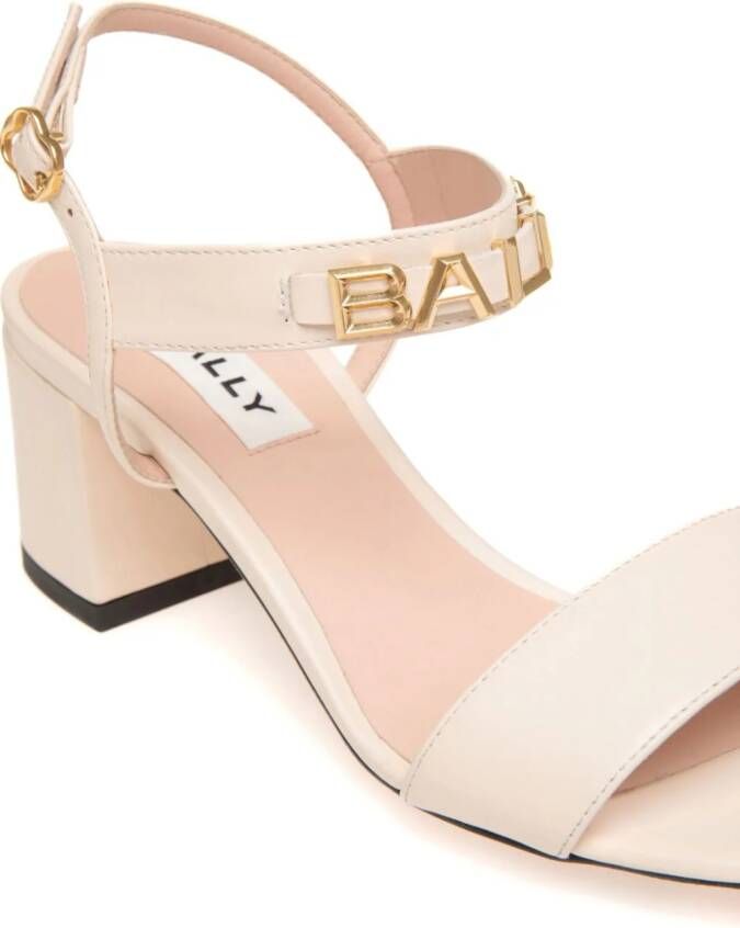 Bally logo-lettering leather sandals Neutrals