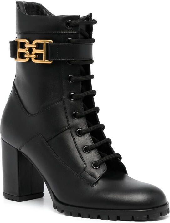 Bally logo-plaque boots Black