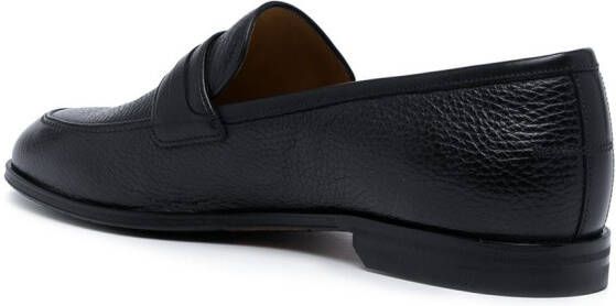 Bally logo-plaque leather loafers Black