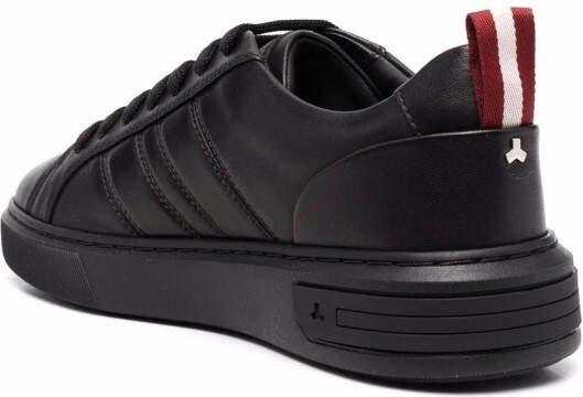 Bally logo-plaque leather sneakers Black