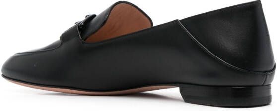 Bally logo-plaque loafers Black