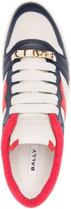 Bally logo-plaque panelled sneakers Blue