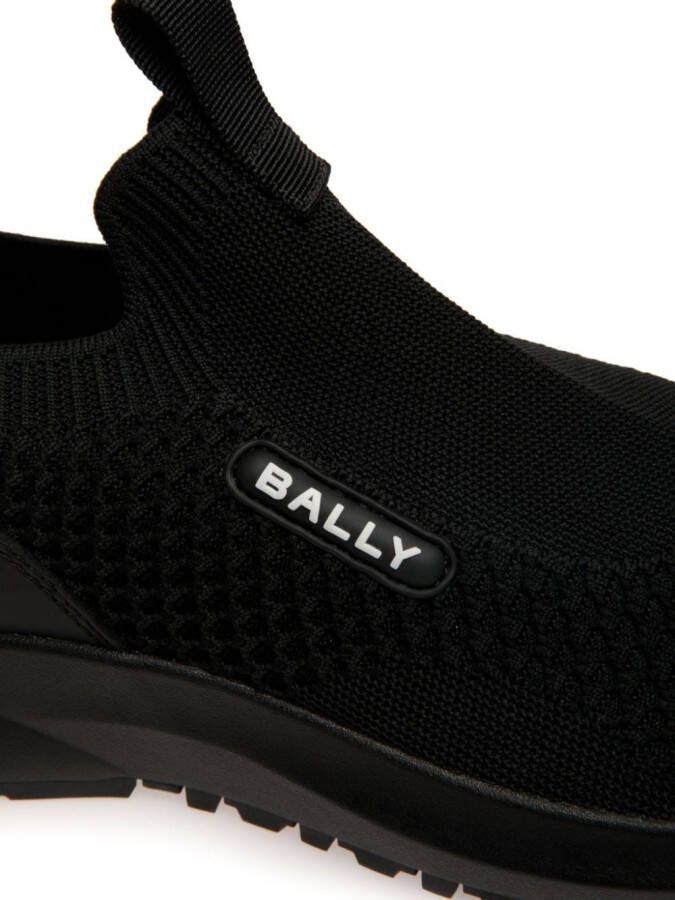 Bally logo-plaque slip-on sneakers Black