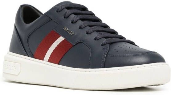 Bally logo-print lace-up sneakers Blue