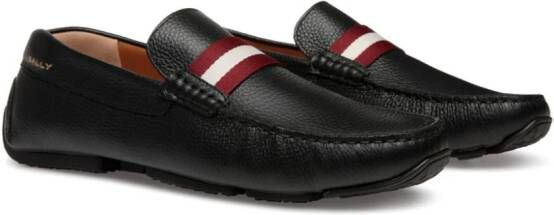 Bally logo-print leather loafers Black