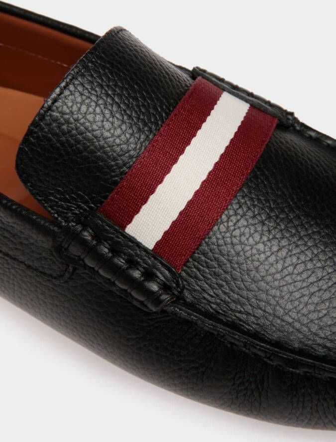 Bally logo-print leather loafers Black