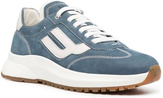 Bally logo-print panelled sneakers Blue