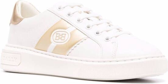 Bally logo-stripe leather sneakers White