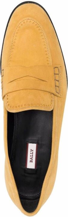 Bally low-heel suede loafers Yellow