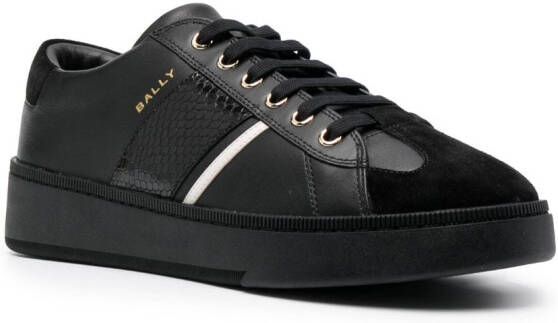 Bally low-top lace-up leather sneakers Black