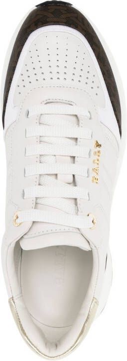 Bally low-top monogram-panelled sneakers White