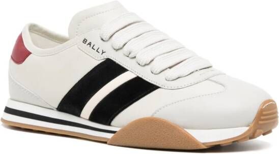Bally low-top panelled leather sneakers Grey