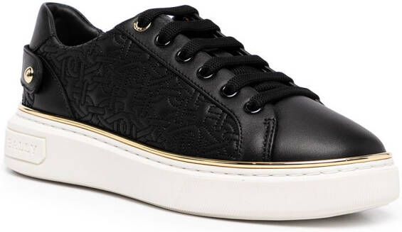 Bally Malya monogram-quilted sneakers Black
