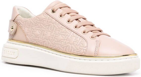 Bally Malya monogram-quilted sneakers Pink