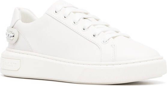Bally Malya stud-embellished leather sneakers White
