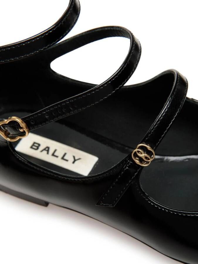 Bally Marilou patent-leather ballerina shoes Black