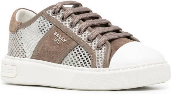 Bally mesh-panelled lace-up sneakers Brown