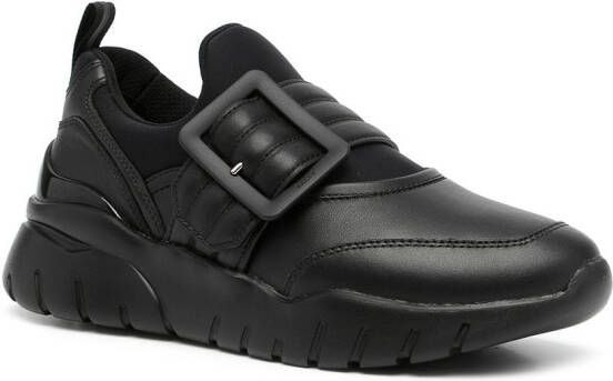 Bally monogram-print buckled sneakers Black
