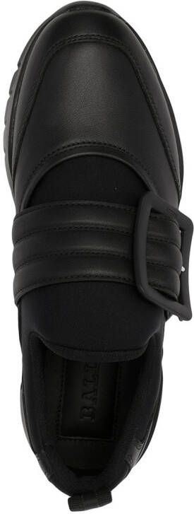 Bally monogram-print buckled sneakers Black