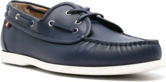 Bally Nabry leather boat shoes Blue