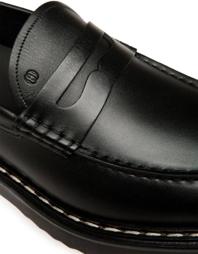 Bally Necko leather penny loafers Black