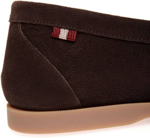 Bally Nelson suede loafers Brown
