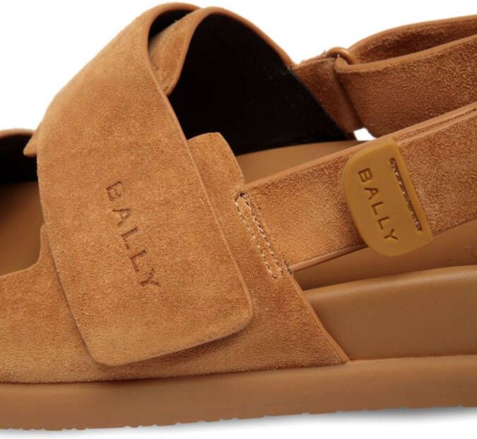 Bally Newport suede touch-strap sandals Brown