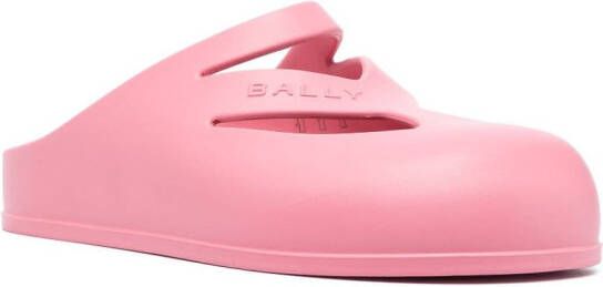 Bally Oaks embossed-logo slippers Pink