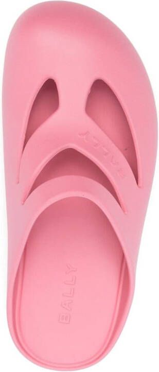 Bally Oaks embossed-logo slippers Pink