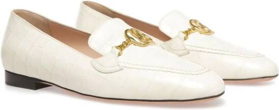Bally O'Brien crocodile-embossed loafers White