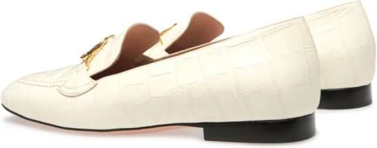 Bally O'Brien crocodile-embossed loafers White