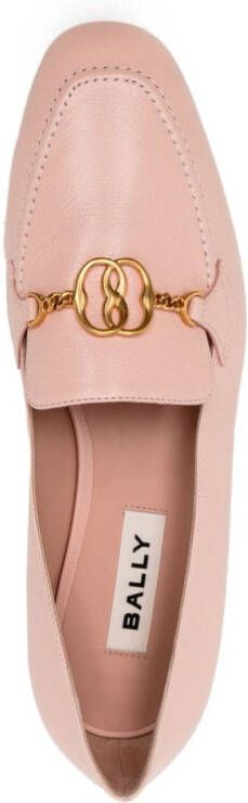 Bally Obrien embellished leather loafers Pink
