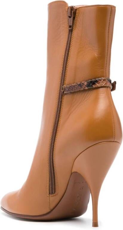 Bally Odeya 100mm leather boots Brown