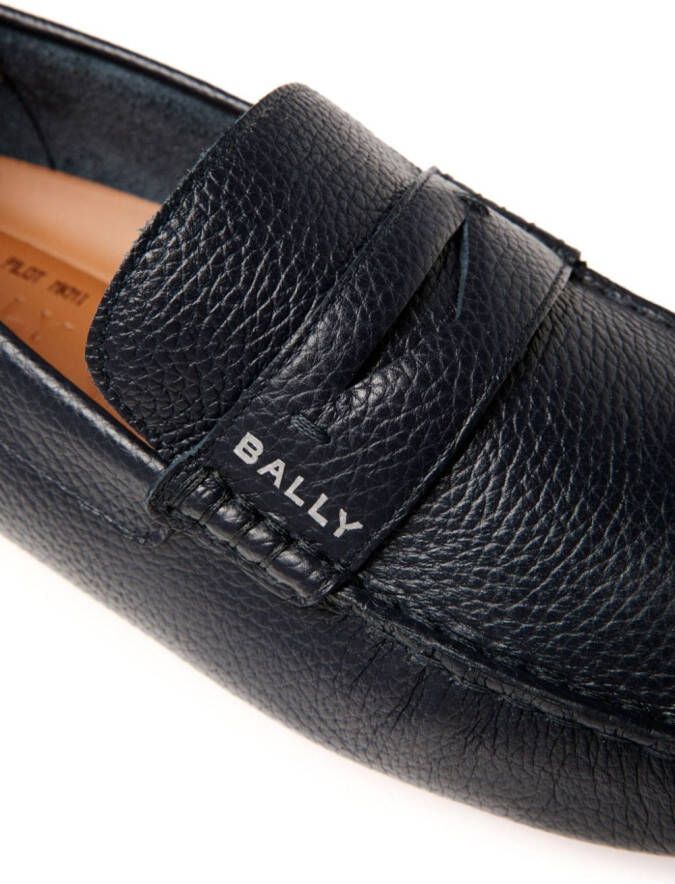 Bally Palsy grained-leather loafers Black