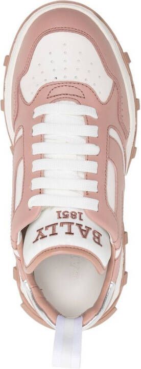Bally panelled lace-up leather sneakers White