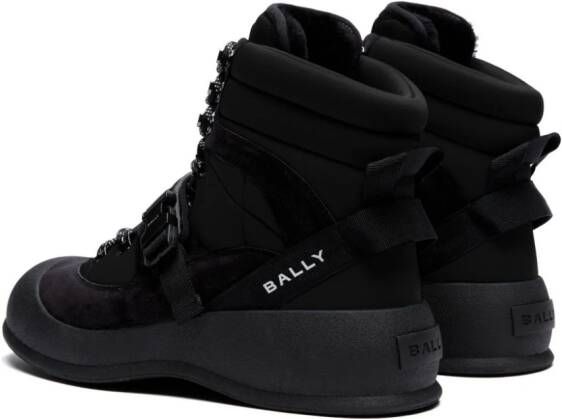 Bally panelled leather ankle boots Black
