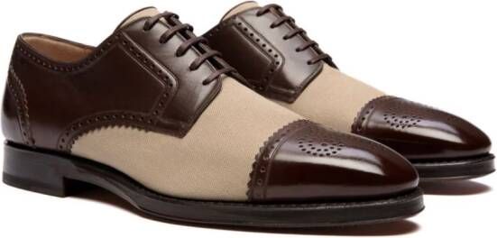 Bally panelled leather derby shoes Brown