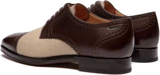 Bally panelled leather derby shoes Brown